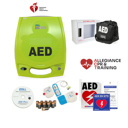 ZOLL AED PLUS COMPLETE PACKAGE WITH TOURNIQUET/BANDAGE